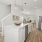 kitchen next to staircase