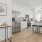 open concept kitchen with ample lighting
